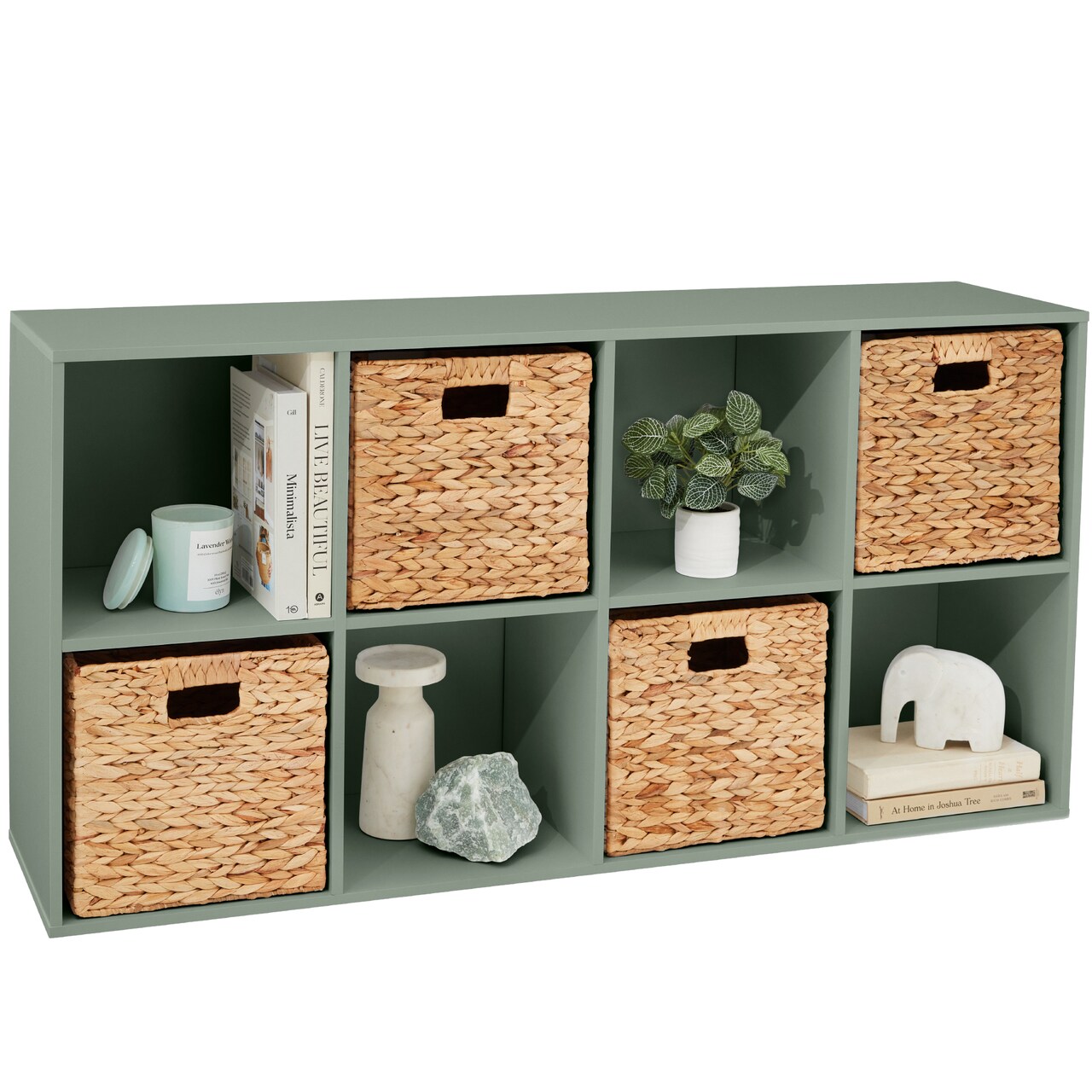 Best Choice Products 8-Cube Bookshelf, 13.5in Display Storage System, Organizer w/ Removable Back Panels